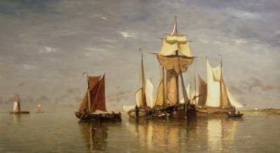 Ruhe auf der Schelde, 1867 von Paul Jean Clays